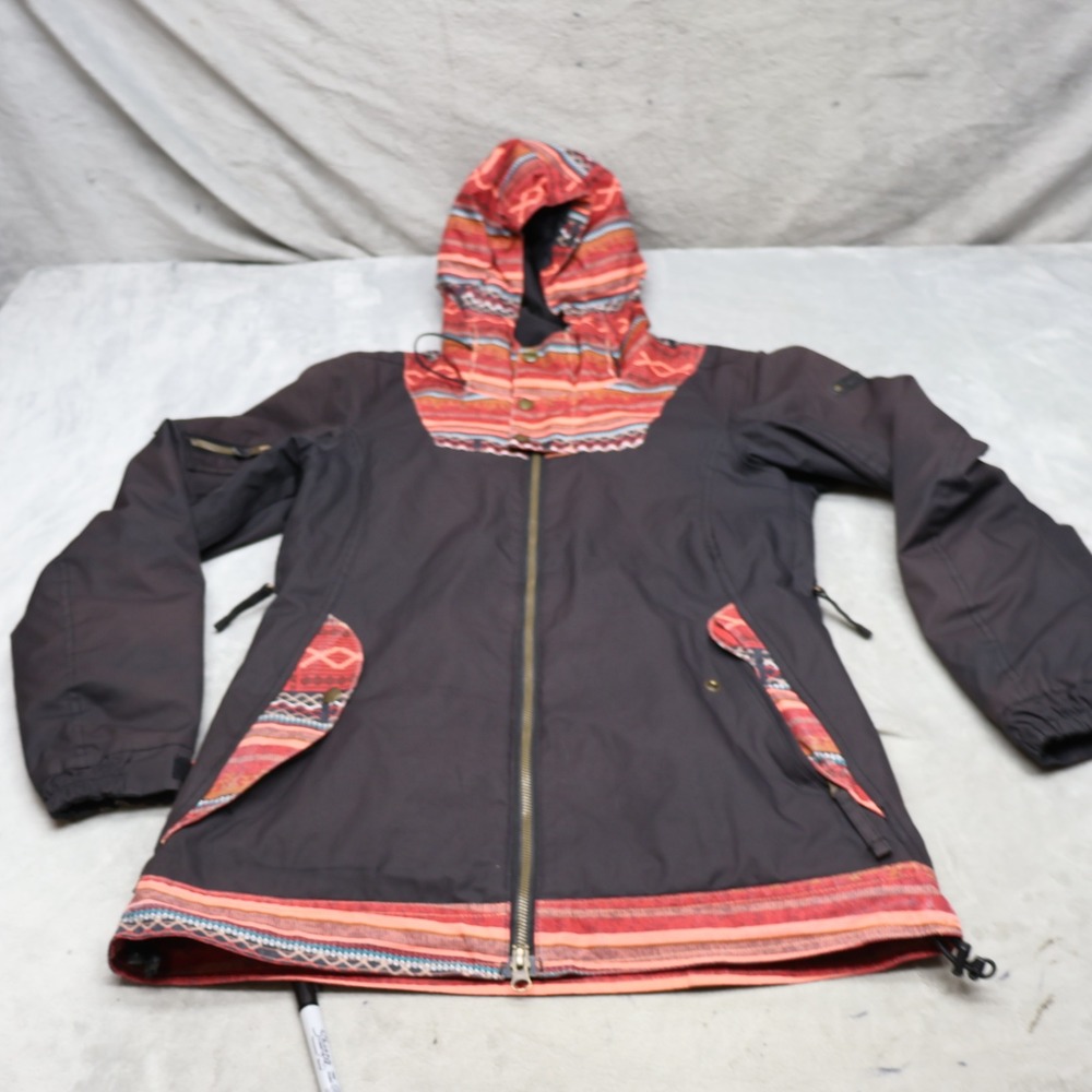 Bonfire Jacket Womens Small Brown Tribal Insulated Waterproof Snow Ski Winter